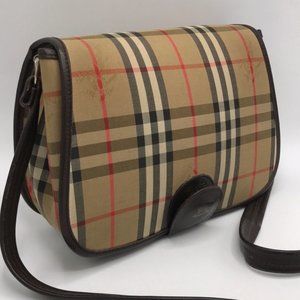 Authentic Burberry Vintage Saddle Bag Crossbody